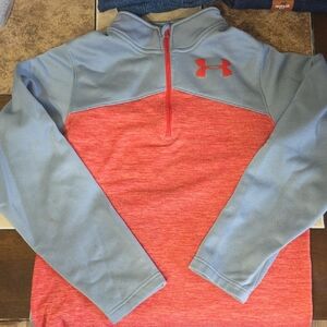 Under Armour Boys Red and Gray Sweater